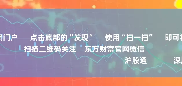 配资专业配资门户 点击底部的“发现” 使用“扫一扫” 即可将网页分享至朋友圈 扫描二维码关注 东方财富官网微信 沪股通 深股通